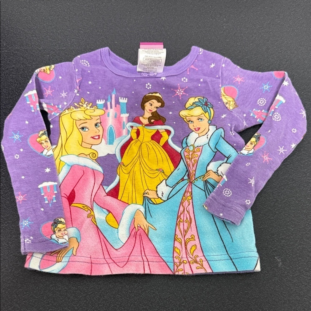 Disney Princess Long Sleeve Tee - Purple, Pink, Yellow, Blue